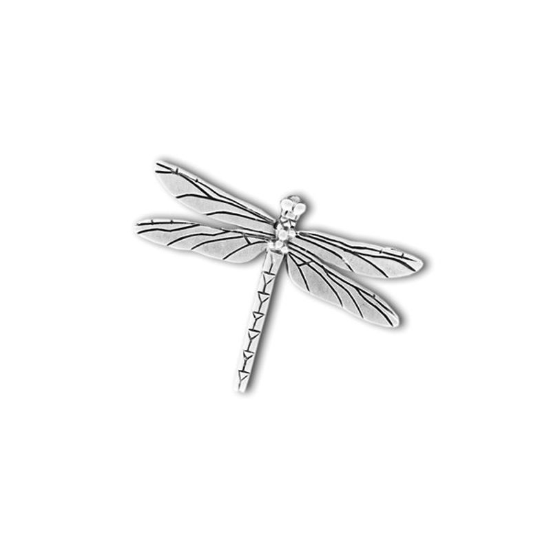 Pewter Dragonfly Tac Pin - 2050CP - Click Image to Close